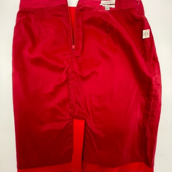 J CREW RED NO.2 PENCIL SKIRT IN ITALIAN STRETCH WOOL - Picture 8 of 9